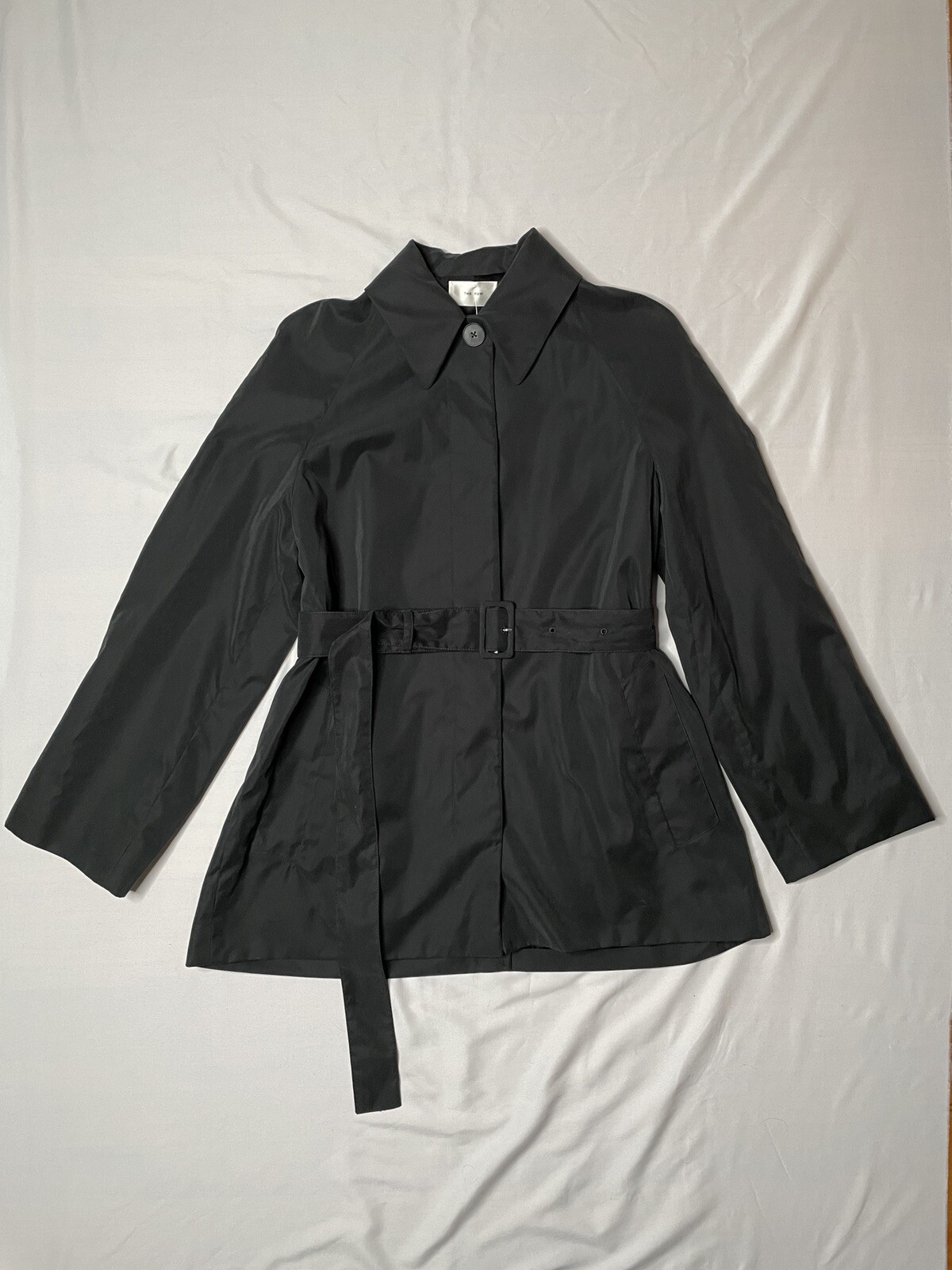 FILA Giacca Camicia Nuova con Etichette The Row $2 270 Naybin Cintura Abete Scuro XS