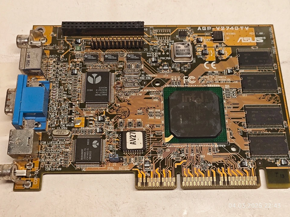 AGP 3D Graphics Card LOT x2 ASUS AGP-V2740 TV Intel i740 8 MB RAM + Second card - Image 2 of 4