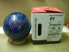 16 LB TW 2.7 Columbia BEAST BLUE SPARKLE Pearl Reactive Bowling Ball Mexico