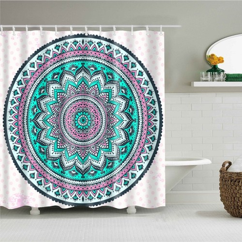 Bathroom Waterproof Shower Curtain Long Wide PEVA Curtains Mould Proof 12 Rings - Picture 33 of 36
