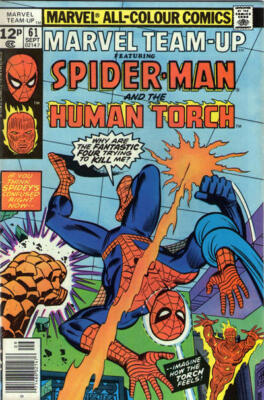 Marvel Team-Up (1972) #  61 UK Price (7.0-FVF) Human Torch 1977