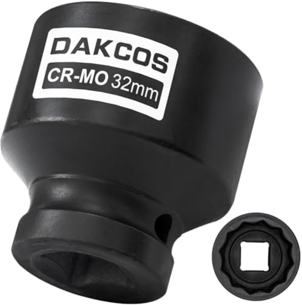 DAKCOS Chiave a Percussione da 1/2" 36 mm, 12 Ponit, Presa per Albero di Trasmis