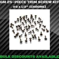 1954-1998 Buick Skylark Fender Wheel Well Opening Molding Trim Screws Chrome Gm