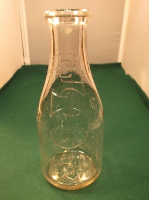 #18 of 31, VTG 1qt EMBOSSED MILK BOTTLE ''STORE BOTTLE, 5c'' (5 CENTS), DURAGLAS