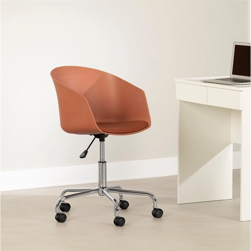 Scandinavian Burnt Orange Office Swivel Chair Flam South Shore eBay