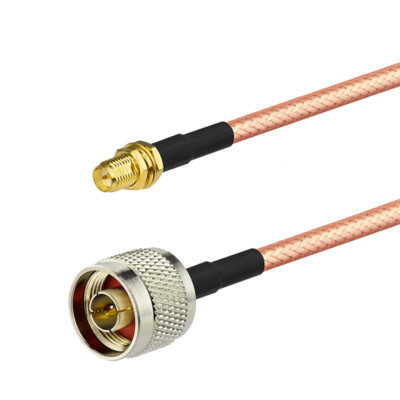 N Type Male to RP-SMA Female Bulkhead RG400 WiFi Antenna Adapter Cable 30cm