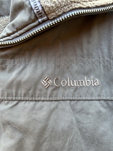Columbia Jacket Men’s Large Brown Full Zip Fleece Lined Windbreaker Bomber - Picture 3 of 12