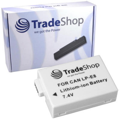 Akku 1300mAh für Canon EOS 600D 600-D EOS600D 600 D  LP-E8 LPE8