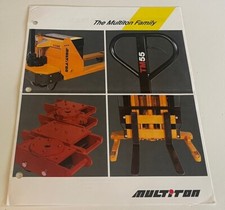 1992 Multiton Pallet Truck, Straddle Stacker Sales Brochure