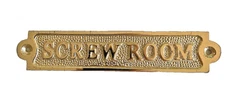 Brass Sign Screw Room Plaque Nautical Ship Boat Beach Door Cabin Bunk 6.25 In W