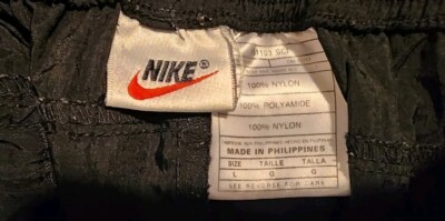Vintage 90's Nike White Tag Track Pants Mens Large Black