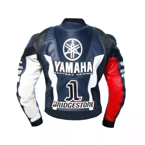 Yamaha Racing Leather Motorcycle Jacket – Real Cowhide Biker Jacket - Picture 2 of 4
