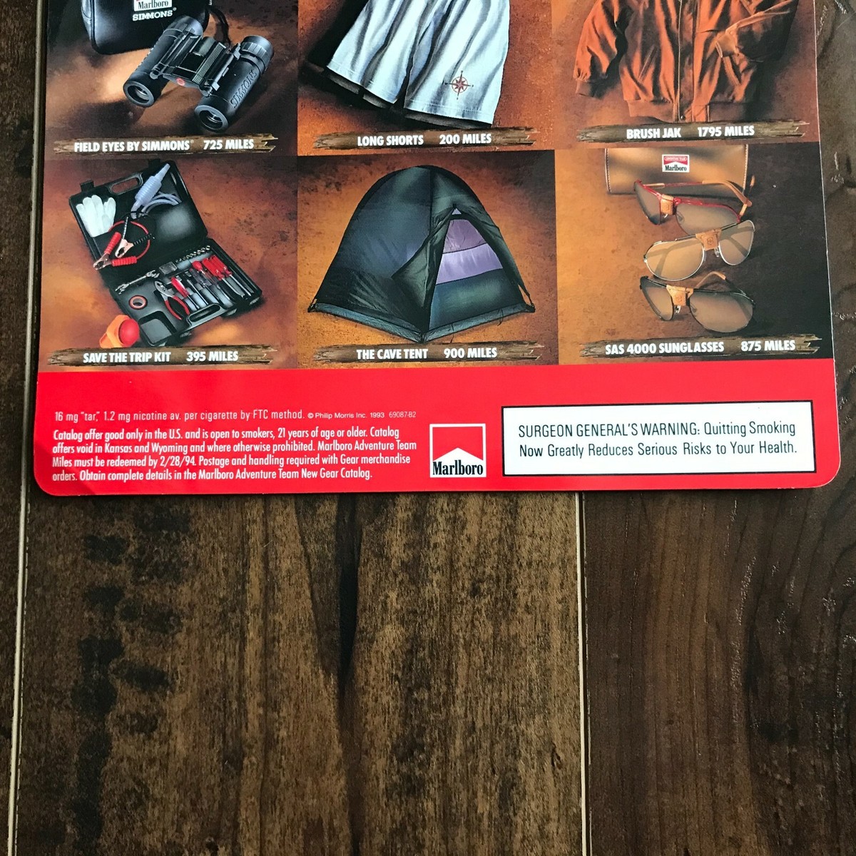 Marlboro サンシェルター 1993 Marlboro New Gear Here Advertisement Tobacco Sign *1150 | eBay