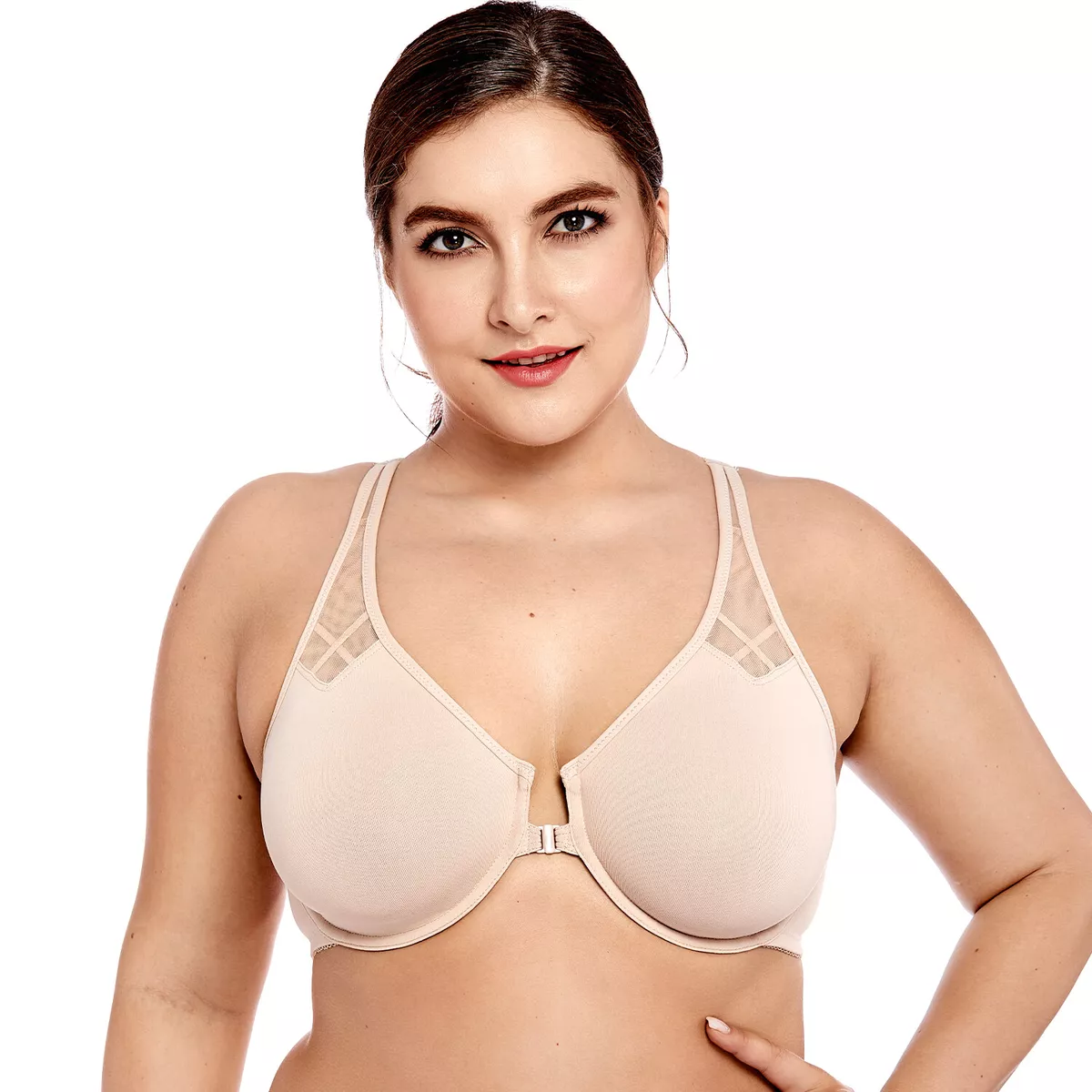 Racerback Bras Underwire, Front Close Bras Plus Size