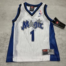 Camiseta deportiva blanca Deadstock de colección Tracy McGrady #1 NIKE Orlando Magic Y2K NIÑO PEQUEÑO 4T
