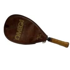 Vintage Omega Excalibur Mad Raq Brown Aluminum Racquet With Case 4" 5602