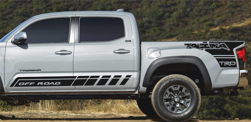 Truck Rocker Panel Lettering Toyota Tacoma TRD & Rocker Panel 2016-2020 side Vinyl Decals stickers ...