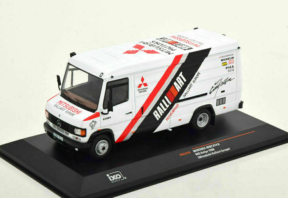 Mercedes-Benz 814D RAC Rallye 1990 miniature 1/43 en métal injecté blanc pour collectionneur