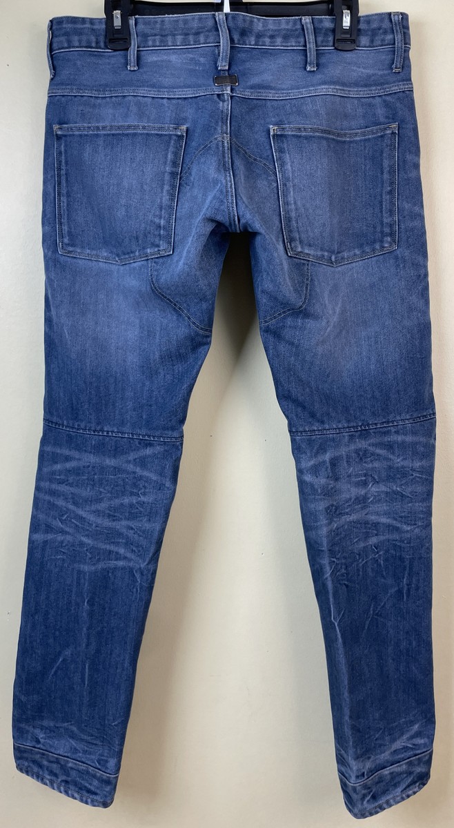 G Star Raw 5620 Bike 3D Low Men's 32x32 Blue Denim Jeans Tapered