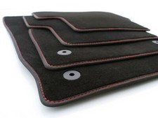 NEU Fußmatten Audi Q3 (F3) Automatten Tuning Zubehör Ziernaht Rot Velours S-Line