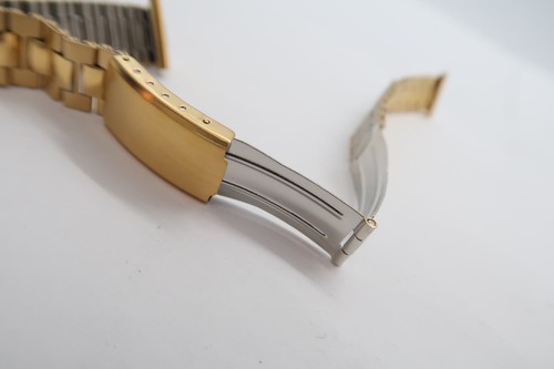 HADLEY ROMA Oro Pl, Extremo Recto, 16mm CORREA DE RELOJ UNISEX, Nuevo B16-130 - Imagen 7 de 8