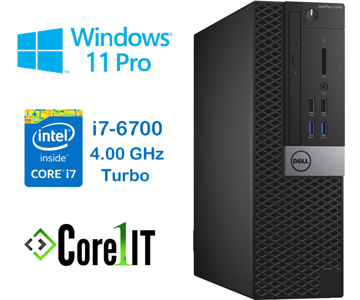 Dell Windows 11 Pro Core i7 Desktop PC Computer up to 32GB RAM 1Tb