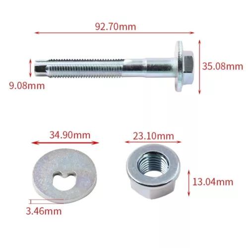 For VW Audi Skoda Upper Rear Suspension 2x Eccentric Bolt Nut Kit Camber x2 - Photo 2/8