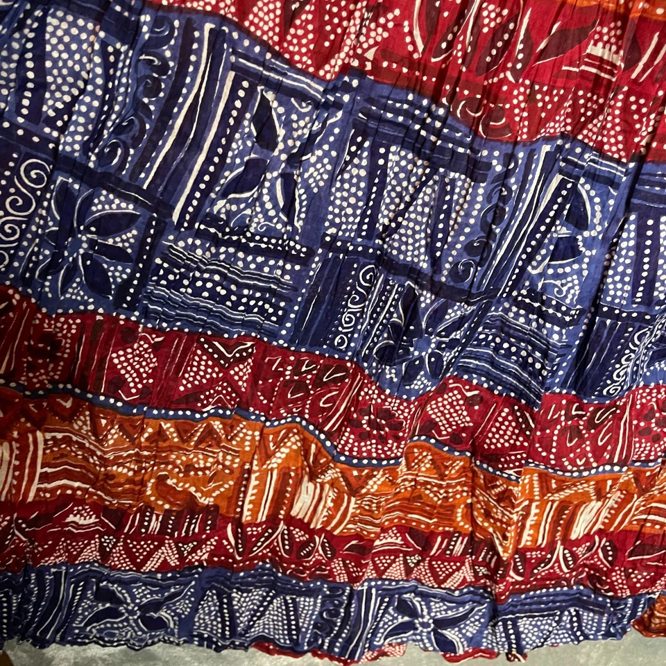 Maxi Camisa Vestido De Colección No Boundaries Mujeres Colorido Arco Iris Tribal Suroeste M Foto 4 de 4