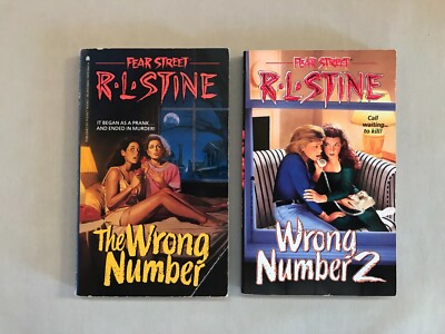  R.L STINE BOOK LOT FEAR STREET THE WRONG NUMBER 1 & 2 YA THRILLER HORROR 