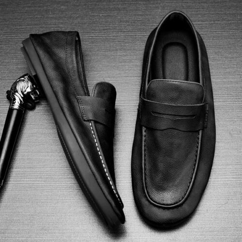 Mocassino slip on stile italiano retrò abito guida vera pelle scarpe uomo inglesi - Foto 28 di 30