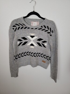 Element Eden Gray Womens Pullover knit Sweater size SP