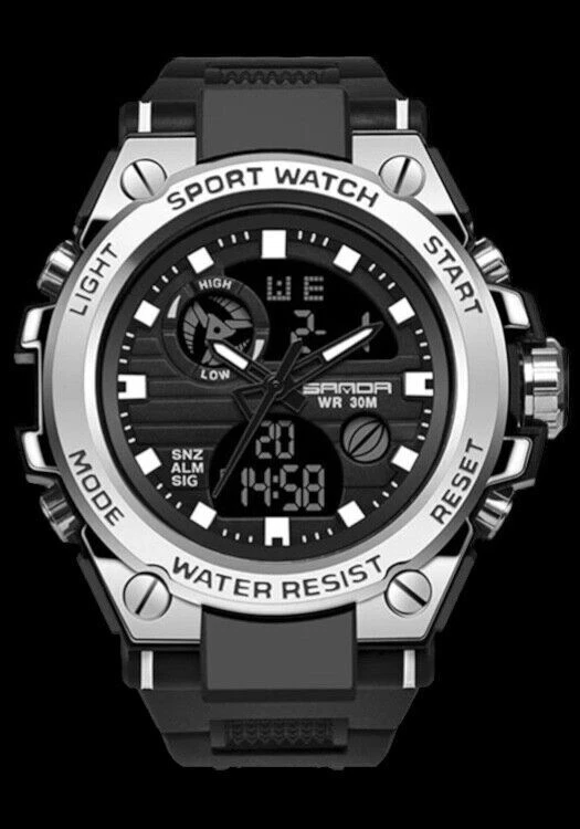 RELOJ PULSERA SANDA Hombre Impermeable Digital Deportes Militar Táctico Retroiluminación 53mm Foto 3 de 4