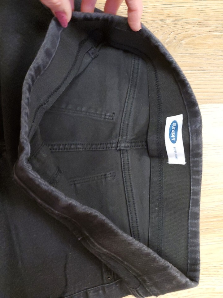 Old Navy Super Skinny Pull on Jeans Women's 10 Black False Pockets eBay