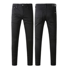 AMIRIS Jeans Men Fashion Stamped Letter Repair Low Rise Skinny Denim pants