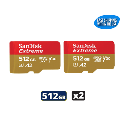 Sandisk 512GB Extreme MicroSD Memory Card GoPro MAX HERO9 HERO8