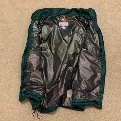 Columbia Omni-Heat Verde Puffer Chaleco Chaqueta Bolsillos con Cremallera Completa Para Hombres Talla S - Imagen 9 de 15