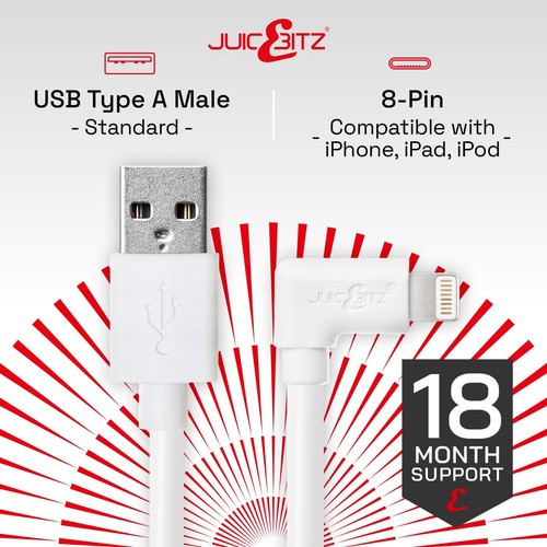 USB kątowy 90 stopni wytrzymały kabel ładujący do iPada / Air iPhone 14 13 12 11 SE - Zdjęcie 50 z 65