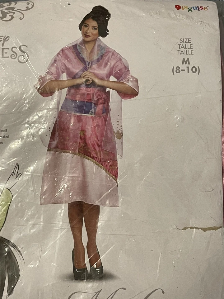 Disfraz Disney Mulan Deluxe Adulto Talla Mediana (8-10) Vestir Halloween Kimono Foto 3 de 3