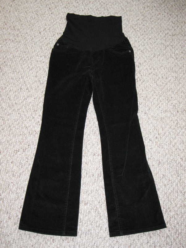 MOTHERHOOD MATERNITY Stretch Belly Corduroy Pants | Black | Small