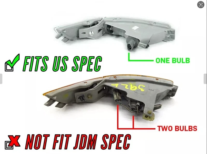 4 luces de giro delanteras transparentes + luces de señalización laterales para Toyota MR2 MR-2 SW20 1991-95 Foto 2 de 4