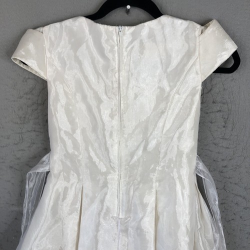 Jessica McClintock Dress Girls 16 White Organza Lace Trim Event Easter Occasion - Picture 14 of 21