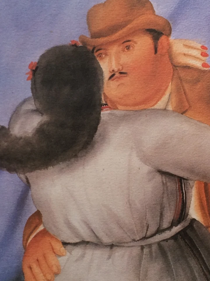Fernando BOTERO  "les danseurs" RARE  offset  LITHOGRAPHIE COULEURS  Tirage 1985 - Photo 3/4