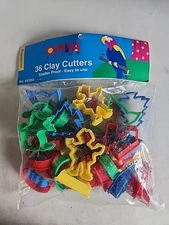 Modeling Shatter Proof Clay Play Doh Cutters Set Of 36 Pieces Omya Color France