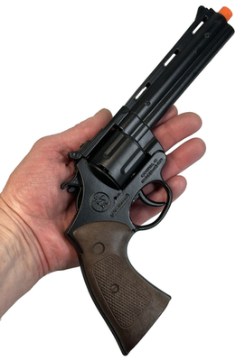 TOY Colt Python BLACK 357 MAGNUM Zombie Diecast Metal 12 Shot Ring
