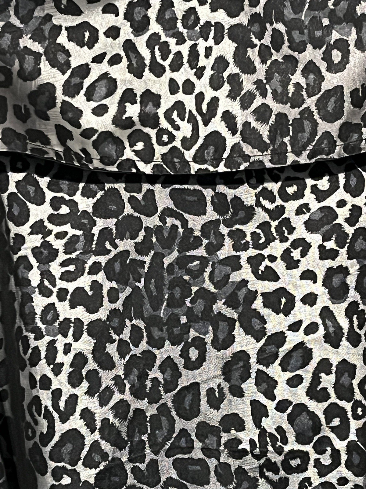 Ruby Rd Black / Gray Leopard Trench Jacket W/belt… - image 8