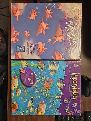 Bepuzzled When Pigs Fly And Something Fishy puzzle 750 piece Boxed