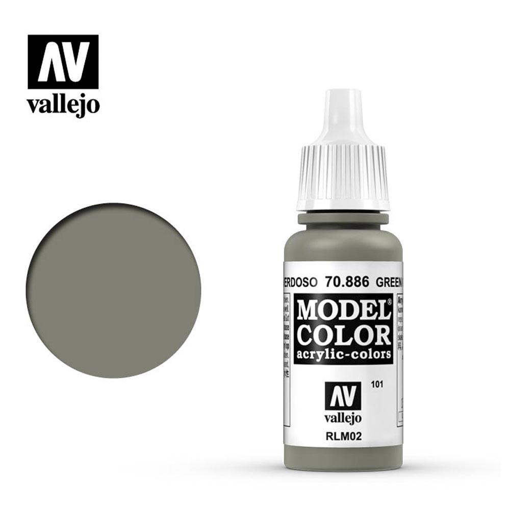 Vallejo VJ70886 Model Color 17 ml Acrylic Paint - Green Grey - Image 6