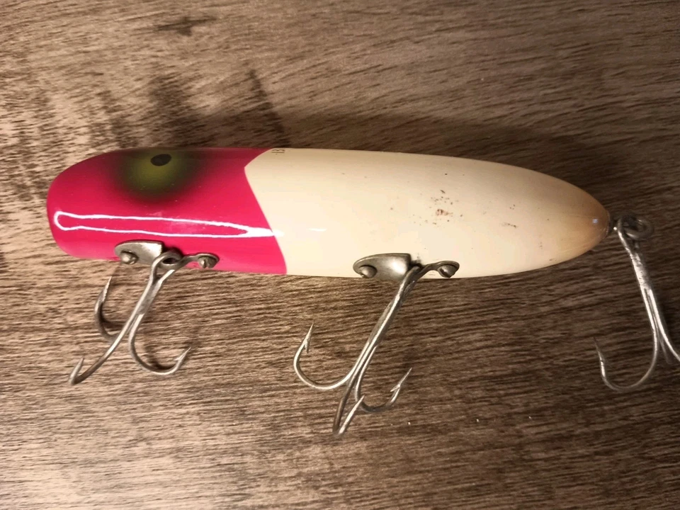 Lote De 5 Señuelos De Pesca De Colección Varios Tipos South Bend Bass Oreno Madera Y Plástico Foto 3 de 4