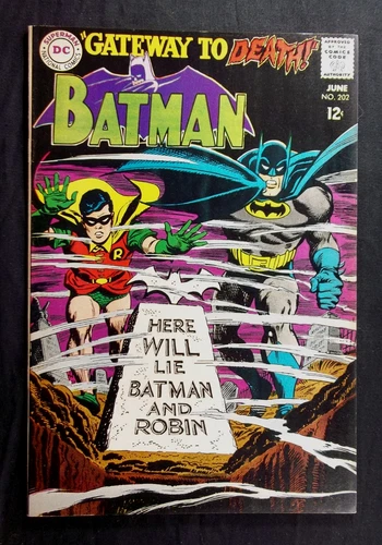 Batman #202 VF 8.5  Vintage DC Comics 1968