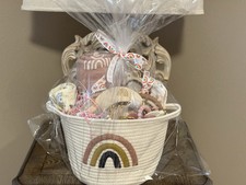 Rainbow Themed Baby Shower Gift Basket